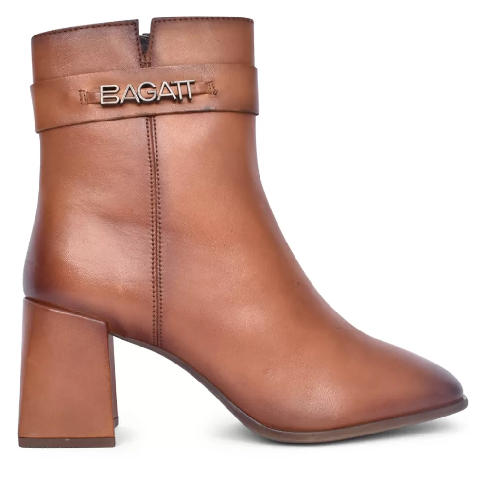 Ladies BAGATT Ladies Crema Abt34 Ankle Boot In Cognac