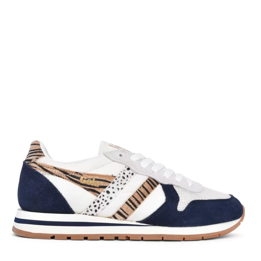 Ladies GOLA Ladies Daytona Clb019 Laced Trainer In Navy