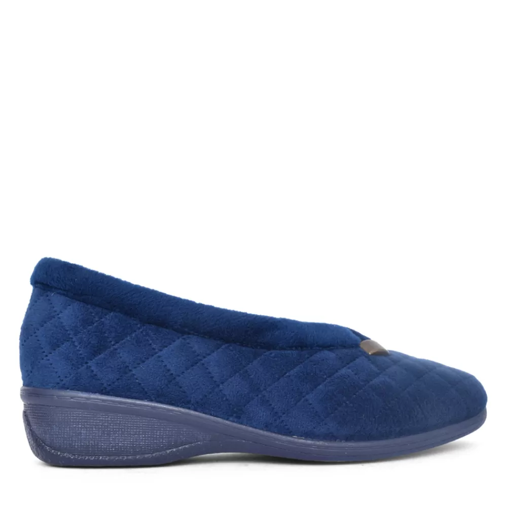 Ladies LOTUS Ladies Eadie Ulh089 Slipper In Navy