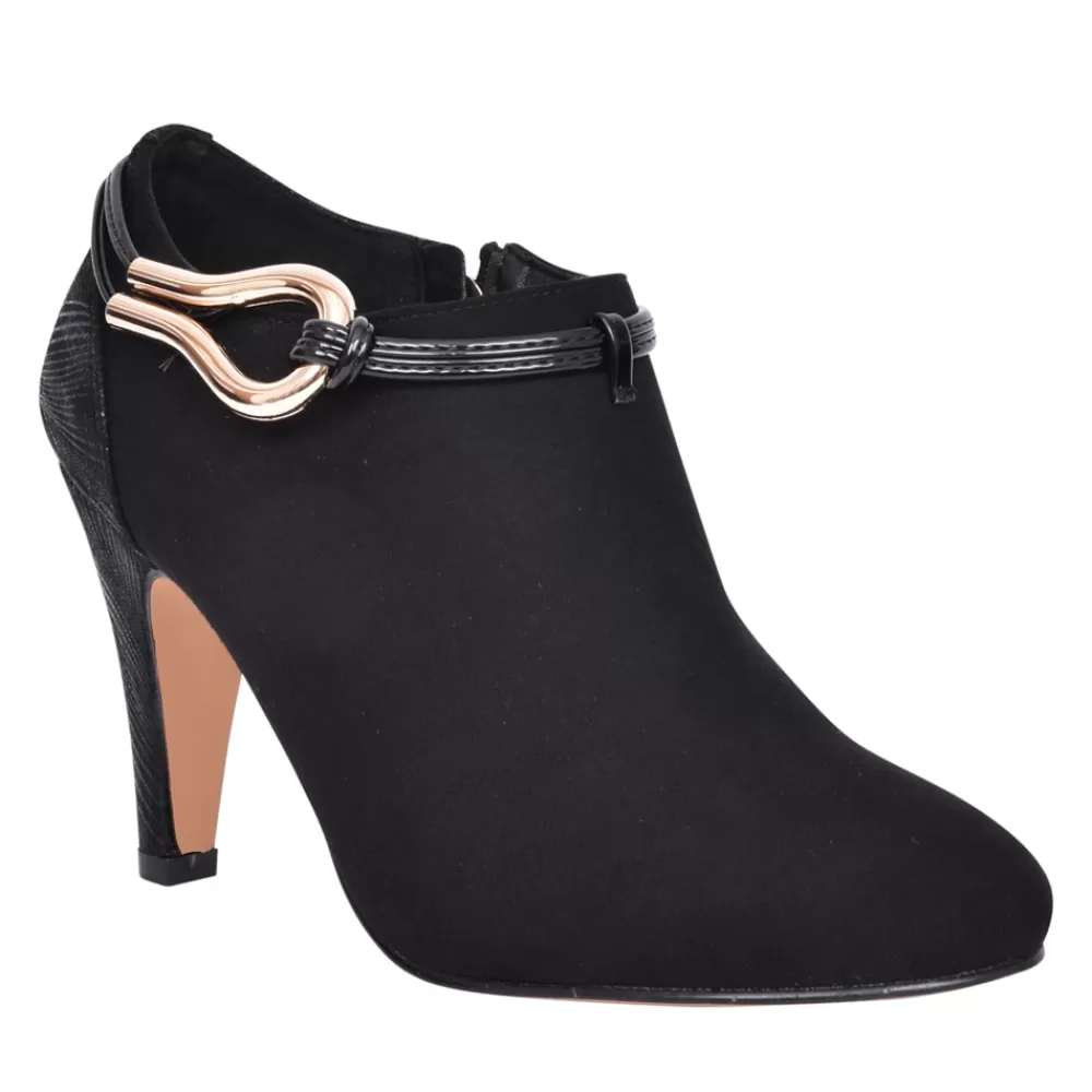Ladies LOTUS Ladies Gloria Uls440 Medium Heel Shoe Boot In Black
