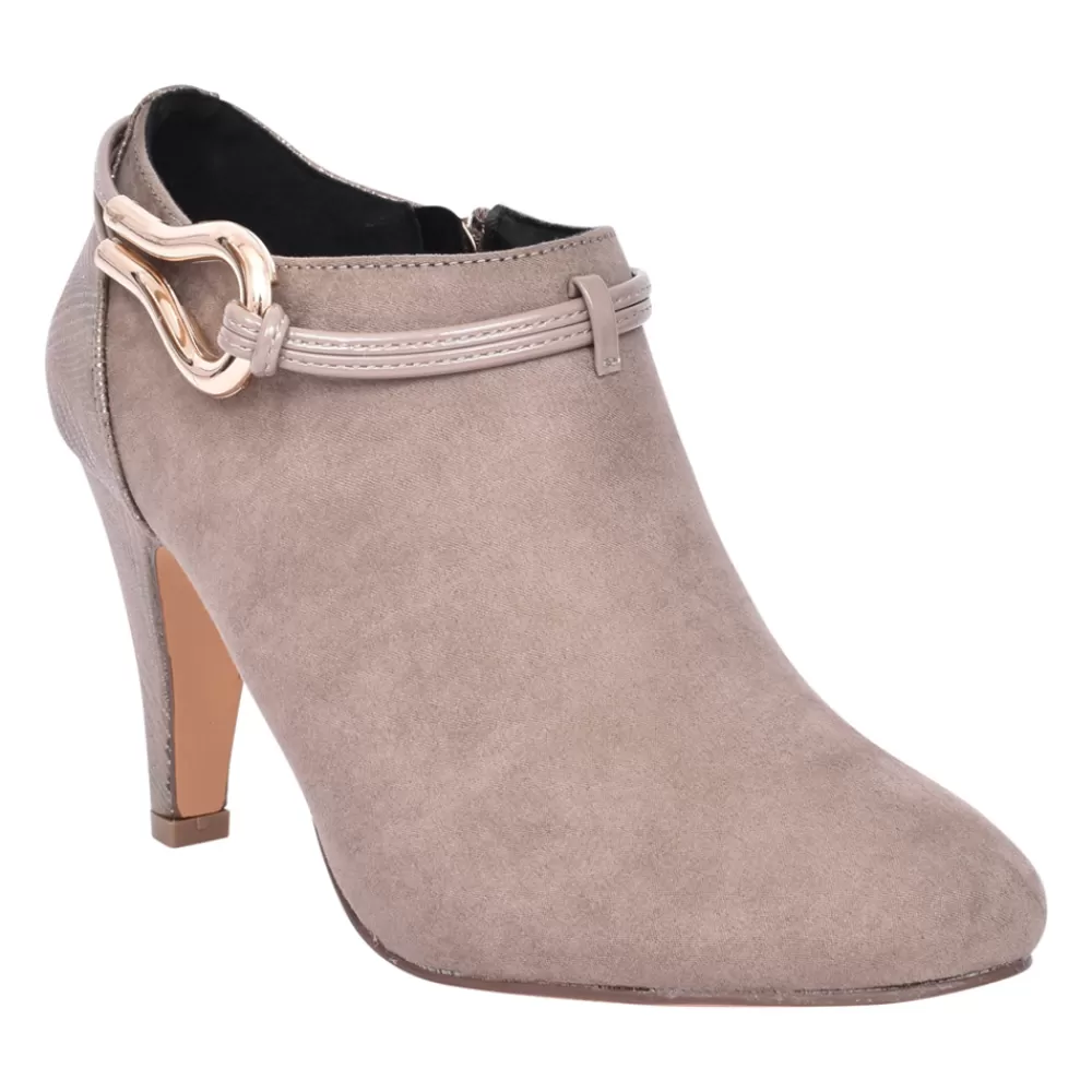 Ladies LOTUS Ladies Gloria Uls440 Medium Heel Shoe Boot In Taupe