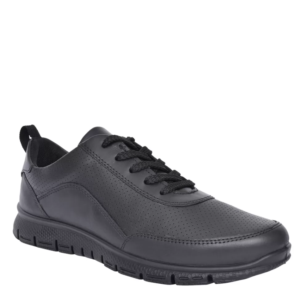 Ladies HOTTER Ladies Gravity Ii Std Fit Leather Laced Trainer In Black