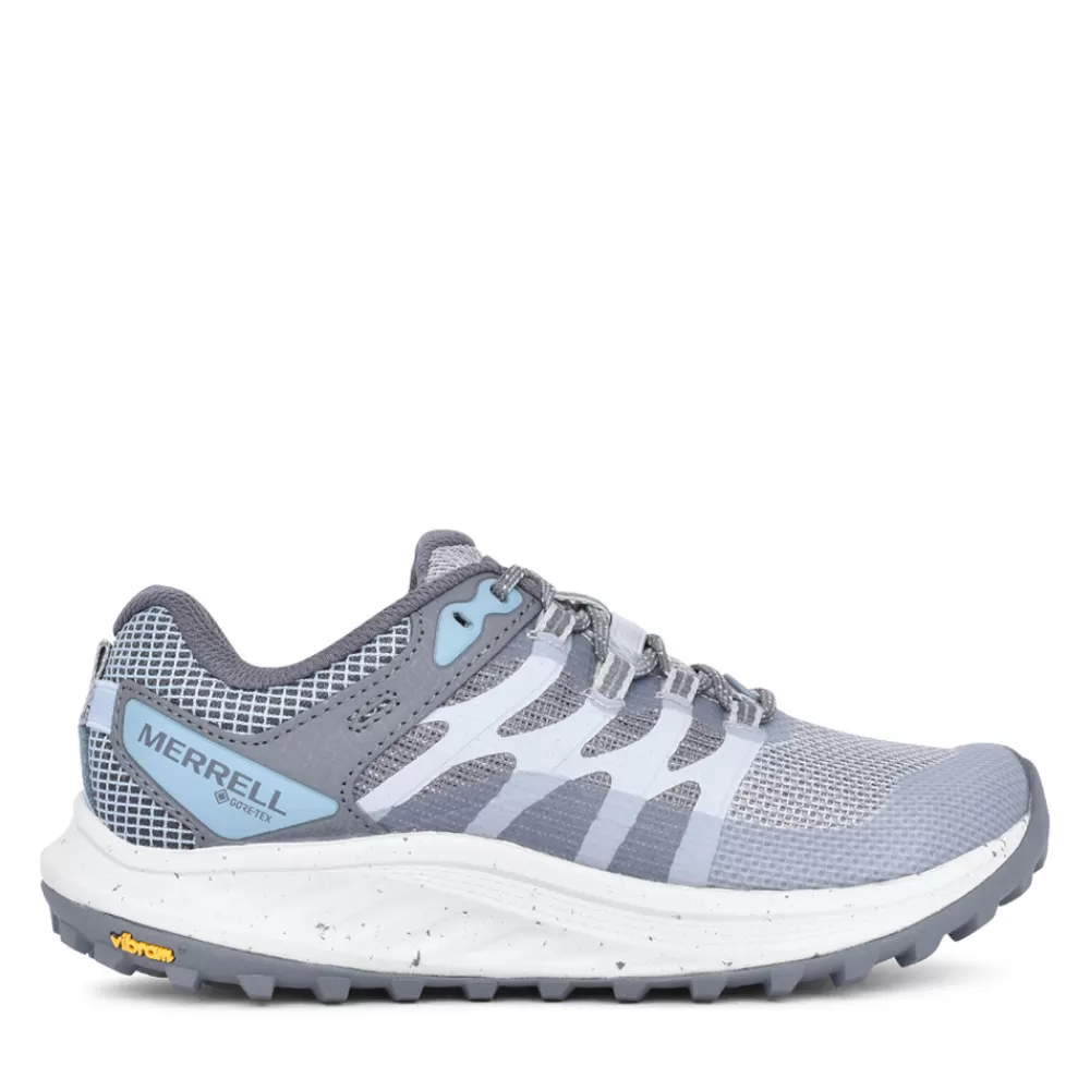 Ladies MERRELL Ladies J037342 Antora 3 Gtx Walking Trainer In Grey