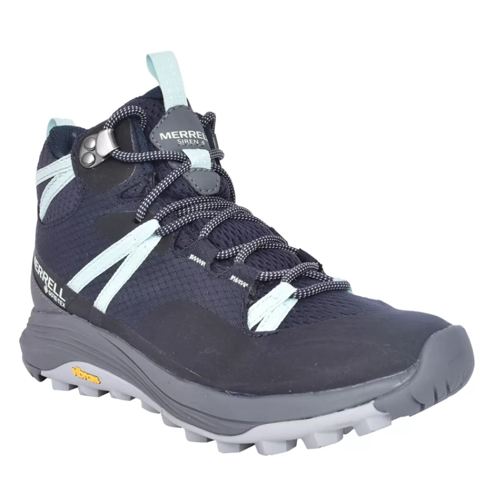 Ladies MERRELL Ladies J037744 Siren 4 Mid Gtx Walking Boot In Navy