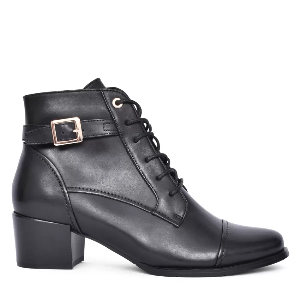 Ladies REGARDE LE CIEL Ladies Jolene-04 Laced Ankle Boot In Black