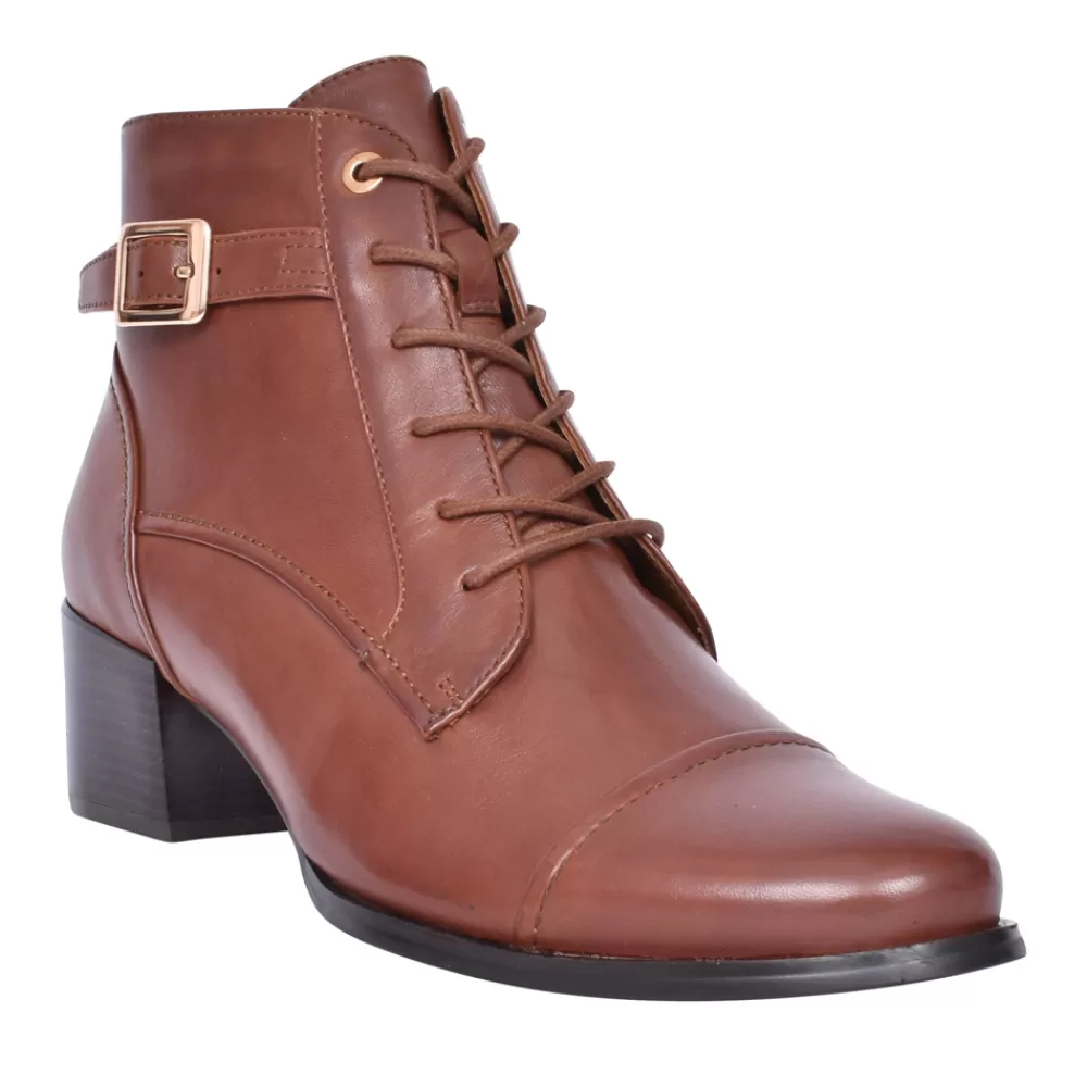 Ladies REGARDE LE CIEL Ladies Jolene-04 Laced Ankle Boot In Brown