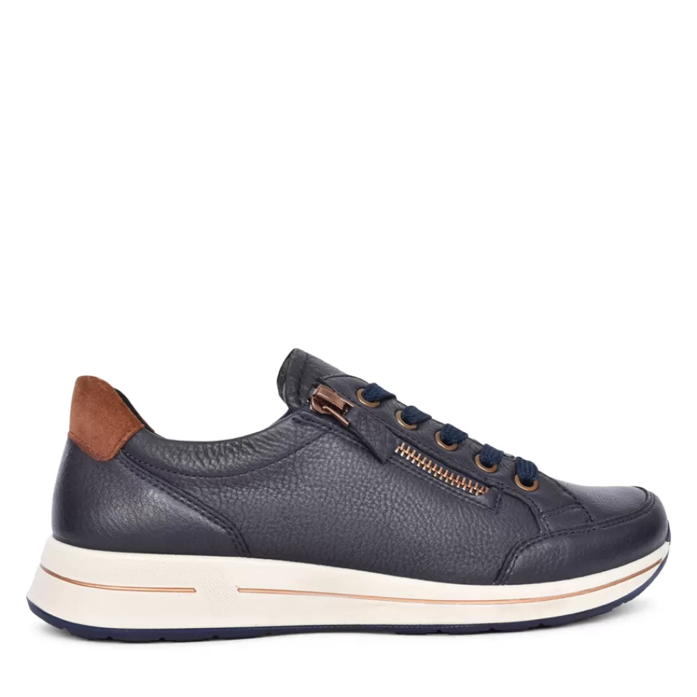 Ladies ARA Ladies Osaka 12-24801 Laced Trainer In Navy