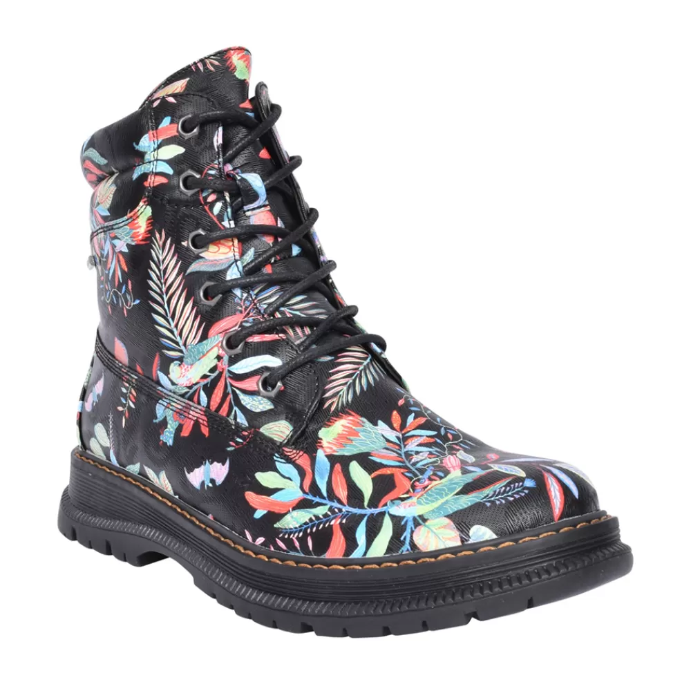 Ladies WESTLAND Ladies Peyton 01 769521 Laced Ankle Boot In Black Multi