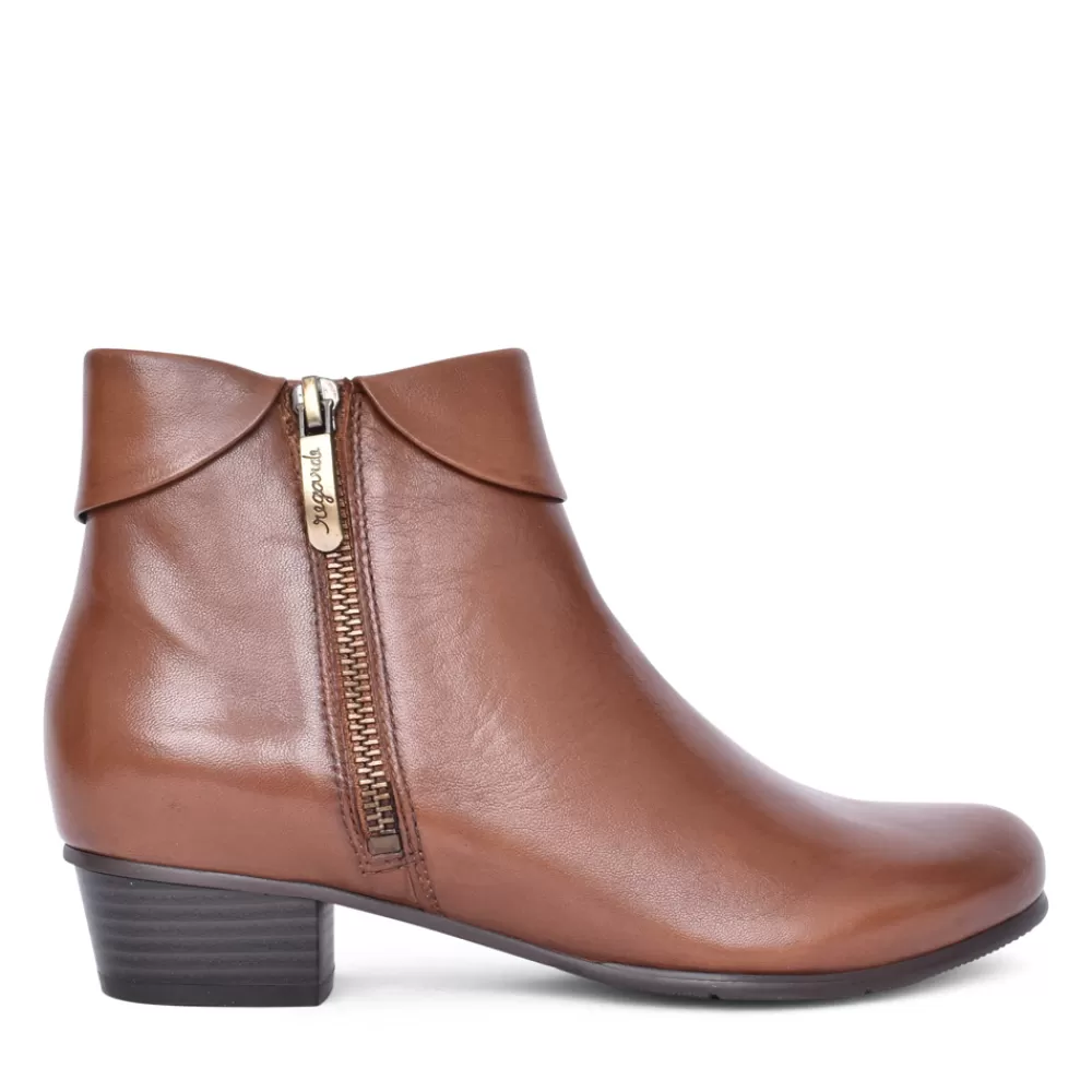 Ladies REGARDE LE CIEL Ladies Stefany-03 Block Heel Ankle Boot In Brown