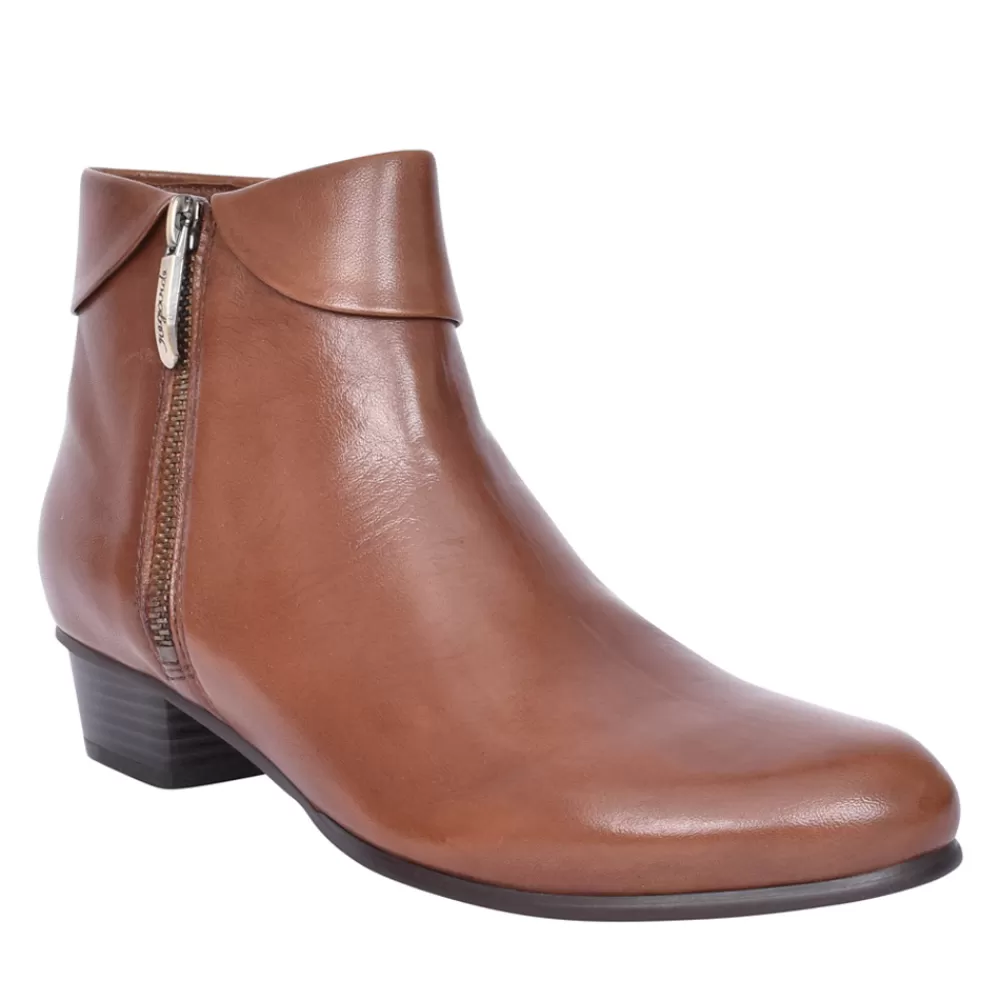 Ladies REGARDE LE CIEL Ladies Stefany-03 Block Heel Ankle Boot In Brown