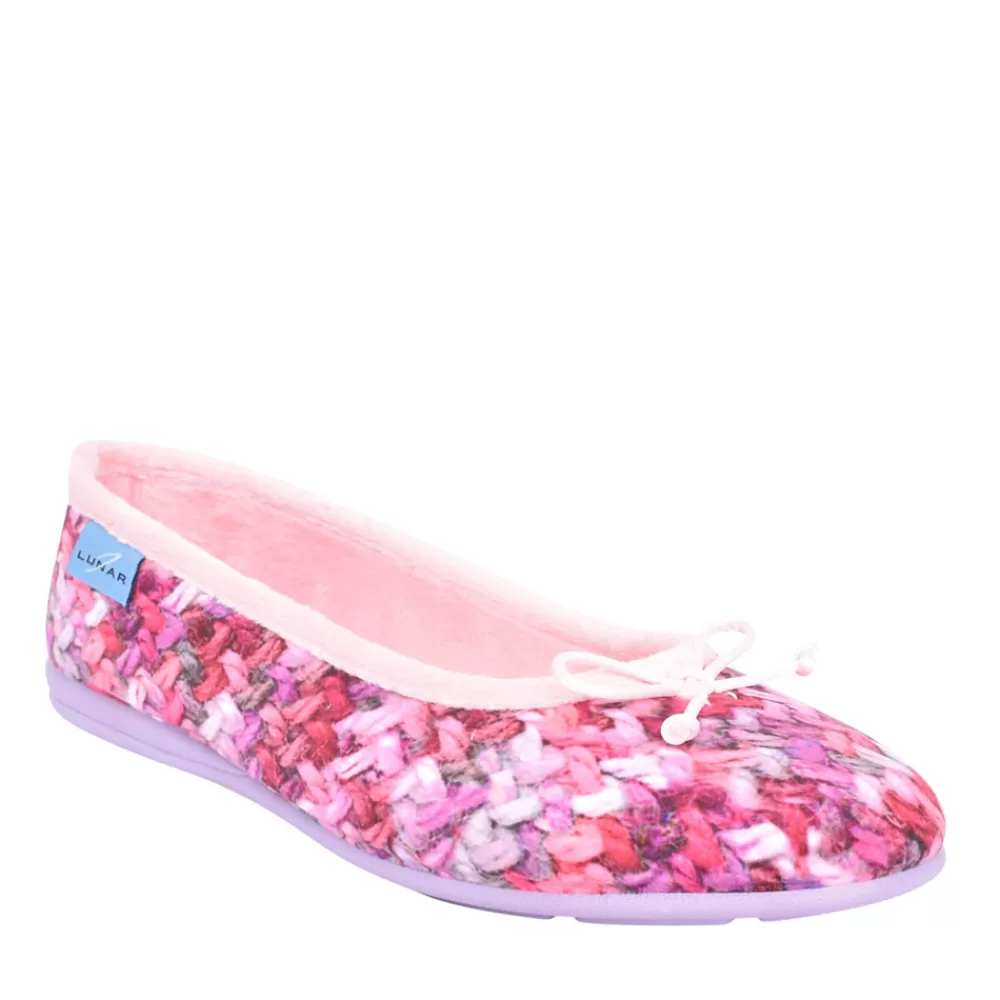 Ladies LUNAR Ladies Swizzle Kla128 Slipper In Pink