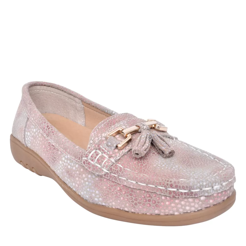 Ladies JO & JOE Ladies Tahiti Wide Fitting Slip-On Shoe In Blush
