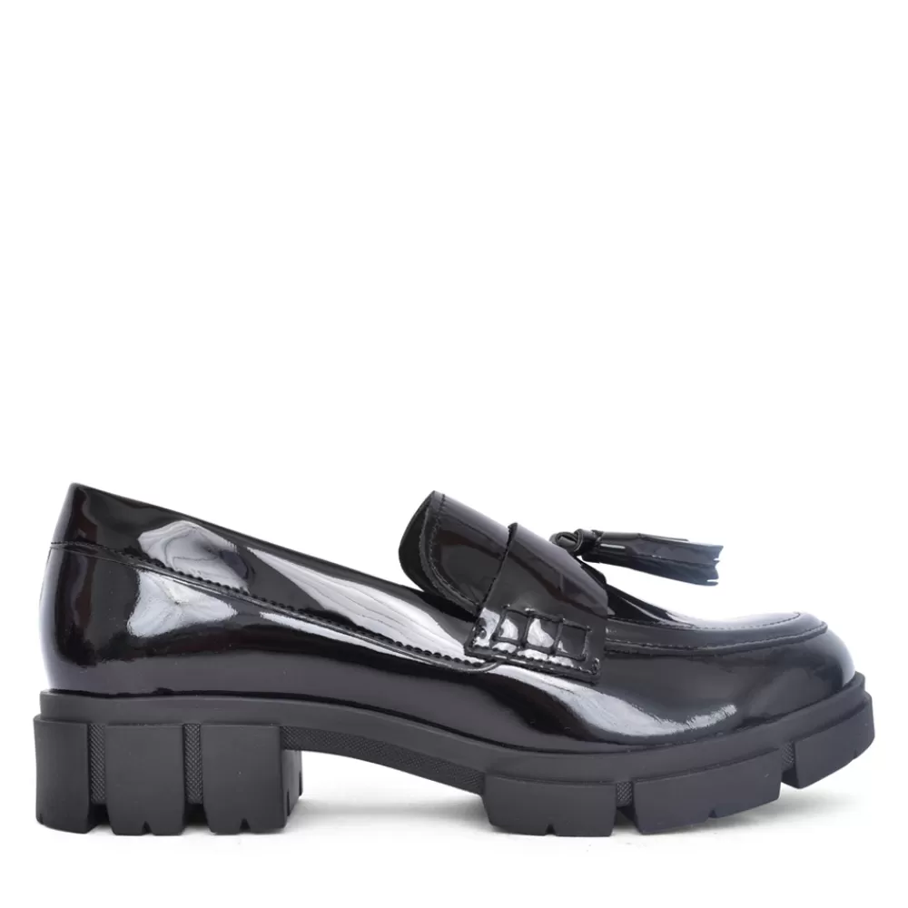 Ladies CLARKS Ladies Teala Loafer Black Patent D-Fit Loafer In Black Patent