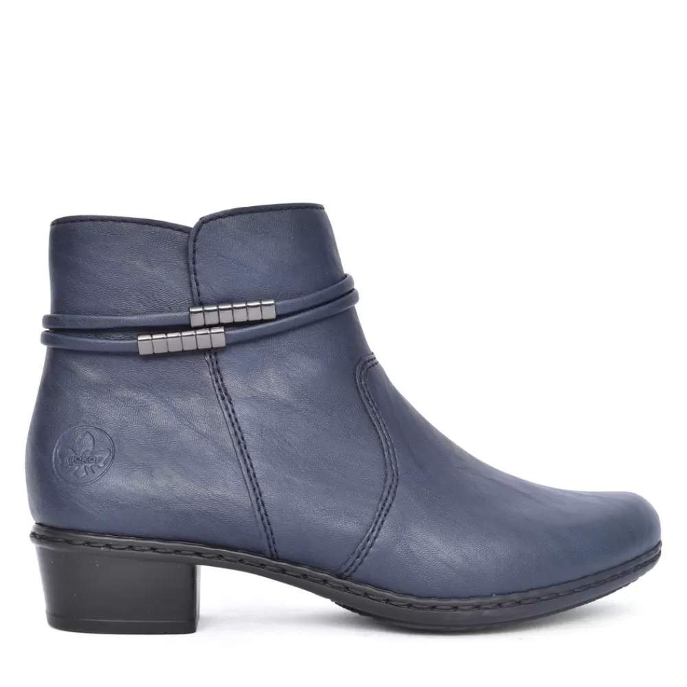 Ladies RIEKER Ladies Y0781 Ankle Boot In Navy