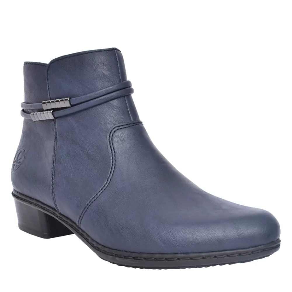 Ladies RIEKER Ladies Y0781 Ankle Boot In Navy