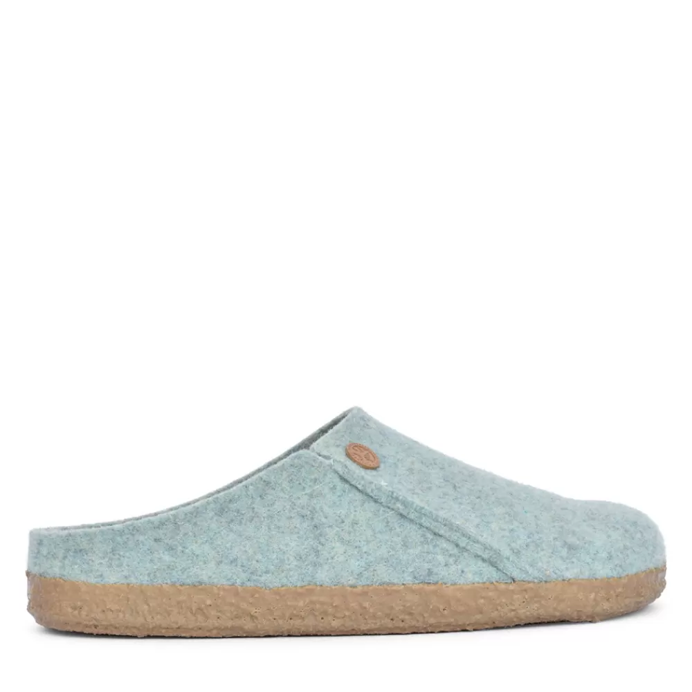 Ladies BIRKENSTOCK Ladies Zermatt Felt Mule Slipper In Aqua