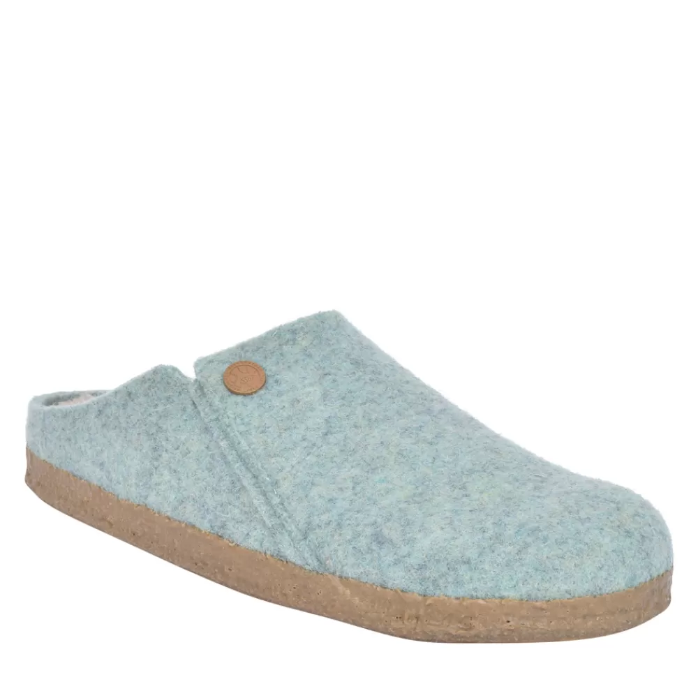 Ladies BIRKENSTOCK Ladies Zermatt Felt Mule Slipper In Aqua