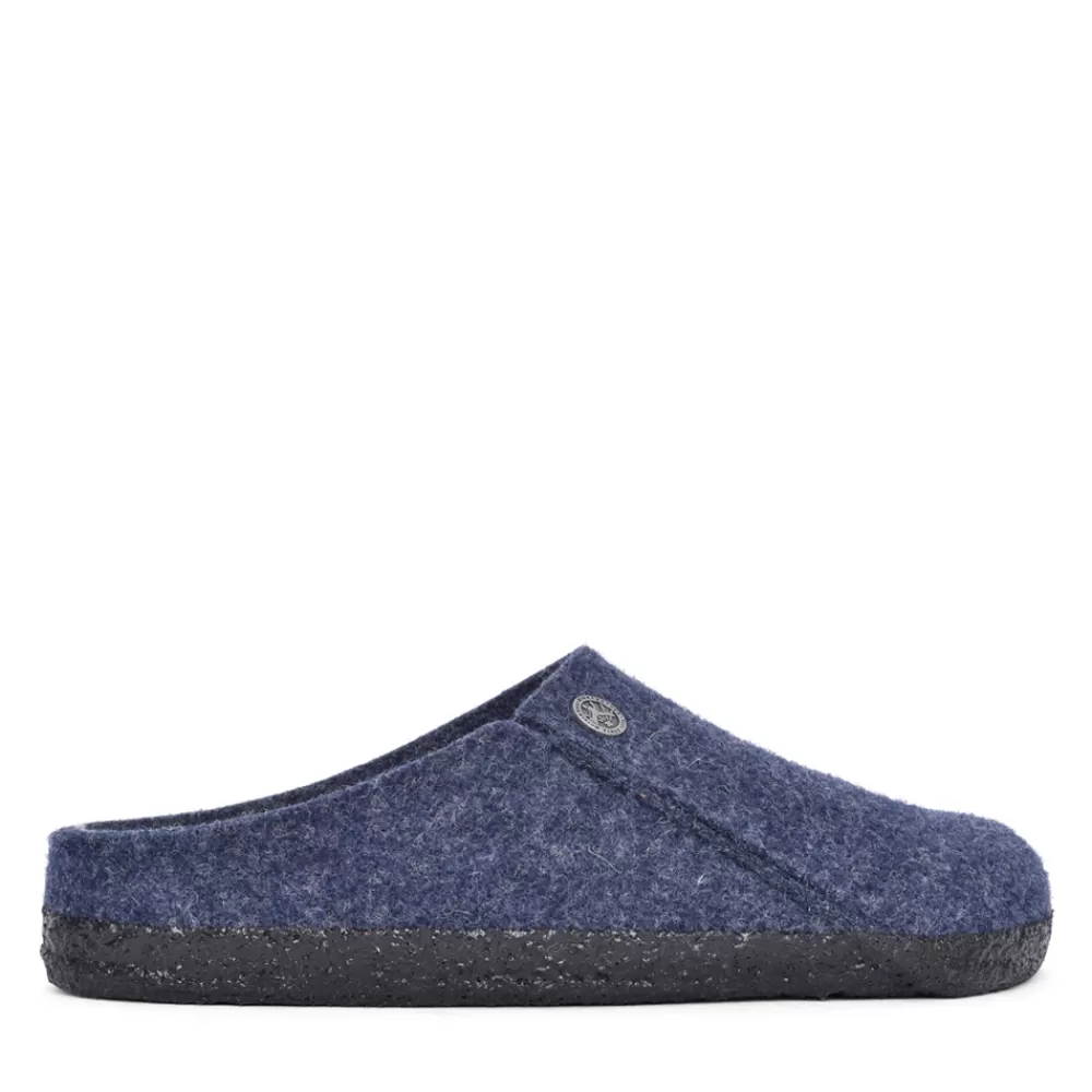 Ladies BIRKENSTOCK Ladies Zermatt Felt Mule Slipper In Blue