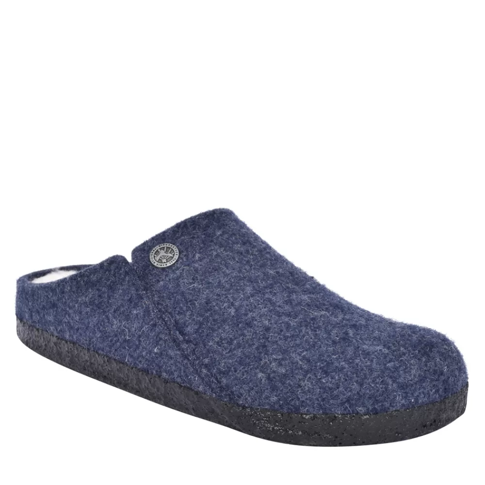 Ladies BIRKENSTOCK Ladies Zermatt Felt Mule Slipper In Blue