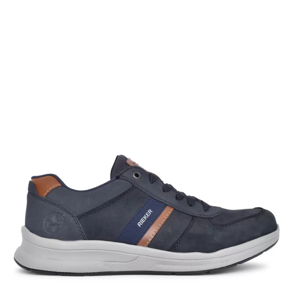 Mens RIEKER Mens 14811 Laced Trainer In Navy