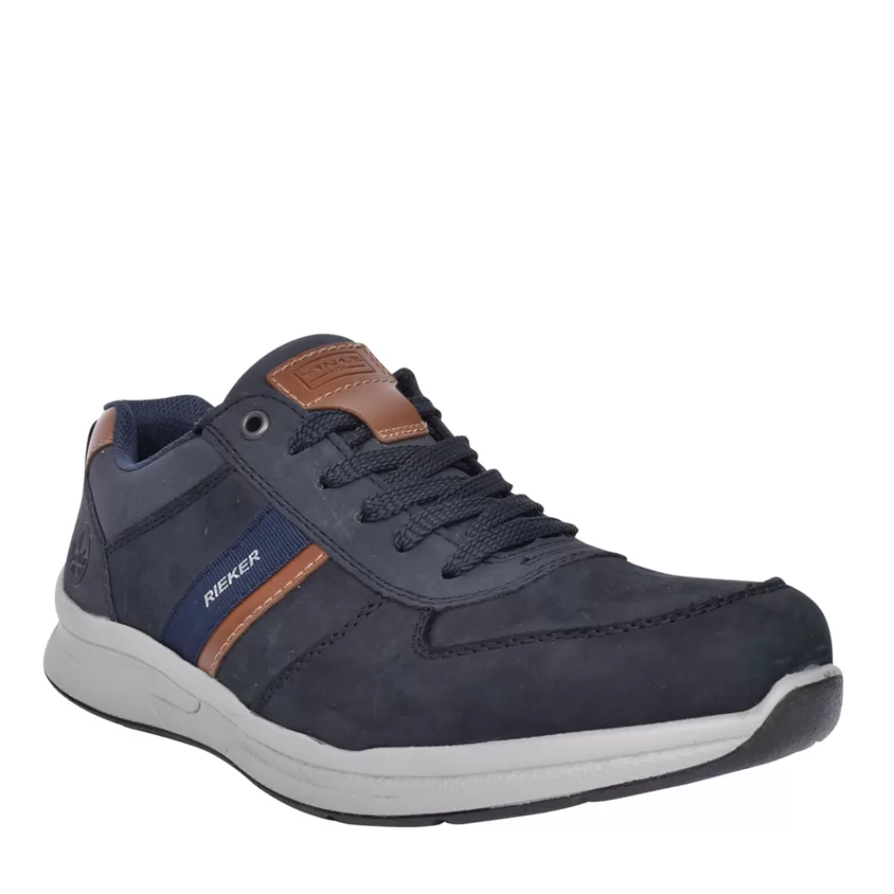 Mens RIEKER Mens 14811 Laced Trainer In Navy