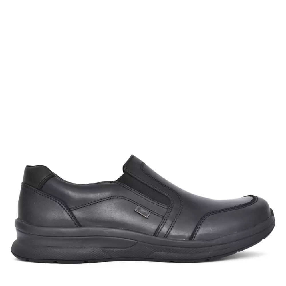 Mens RIEKER Mens 14850 Tex Slip-On Shoe In Black