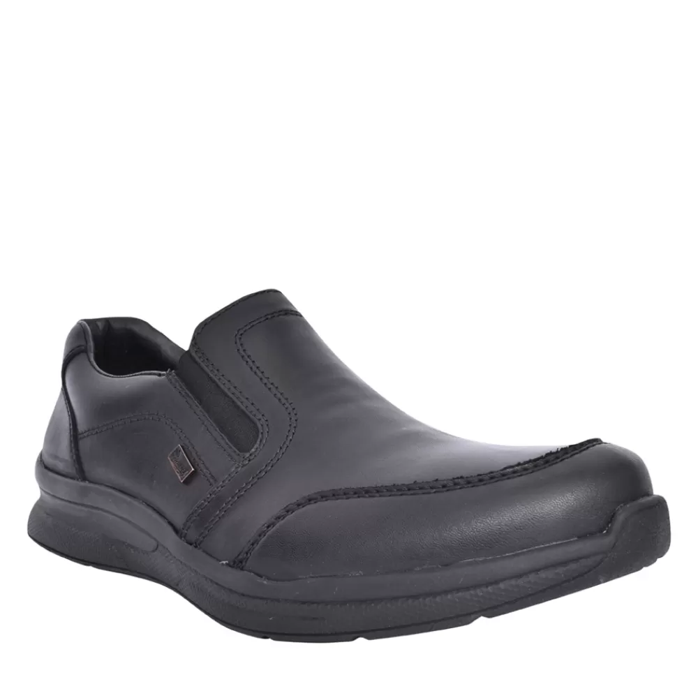 Mens RIEKER Mens 14850 Tex Slip-On Shoe In Black