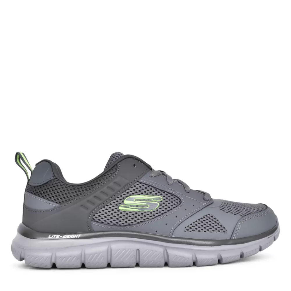 Mens SKECHERS Mens 232398 Syntac Laced Trainer In Grey