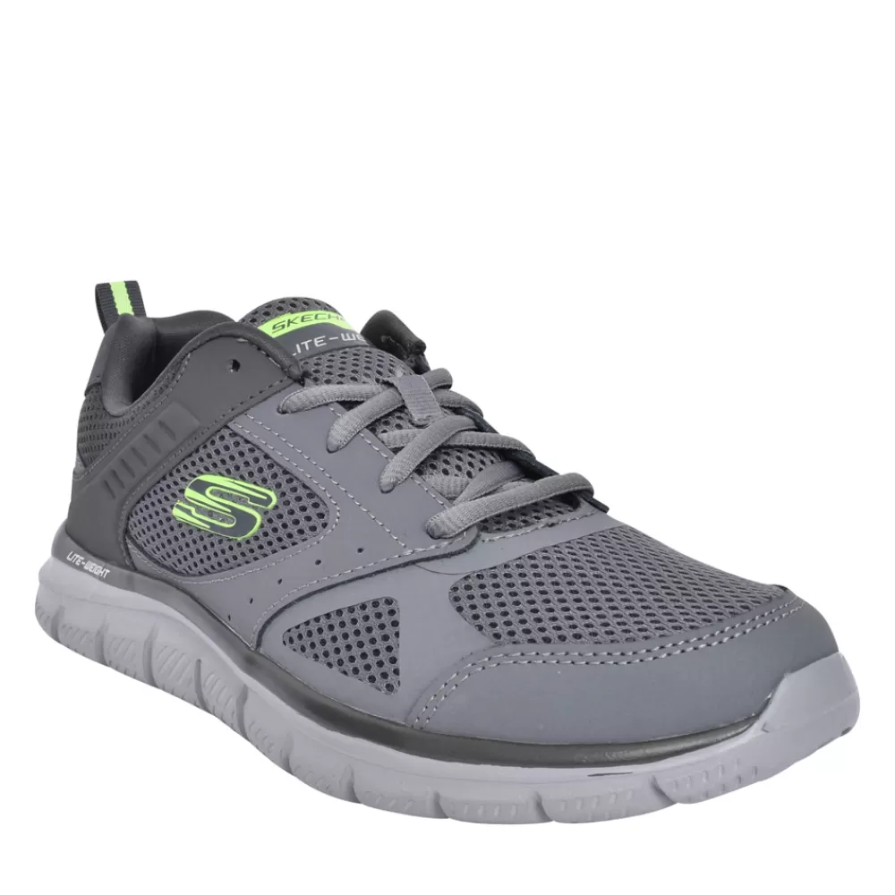 Mens SKECHERS Mens 232398 Syntac Laced Trainer In Grey