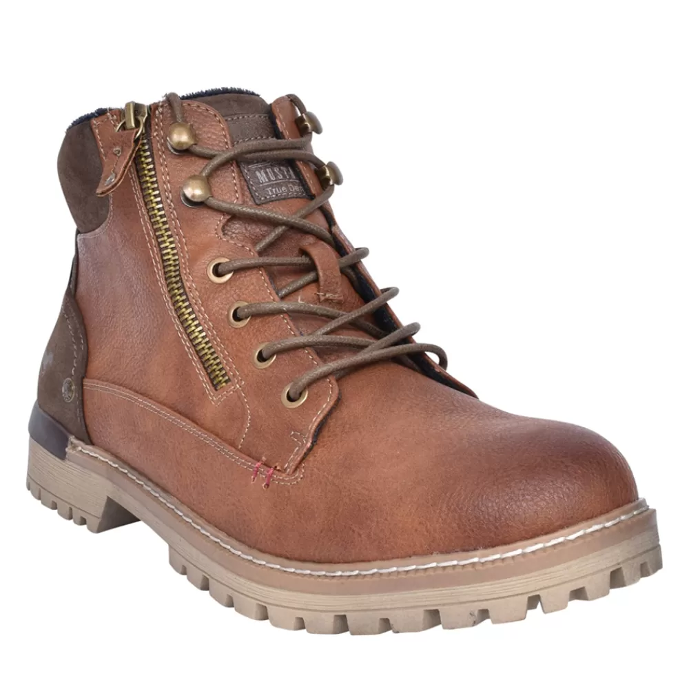 Mens MUSTANG Mens 4142504 Ankle Boot In Tan