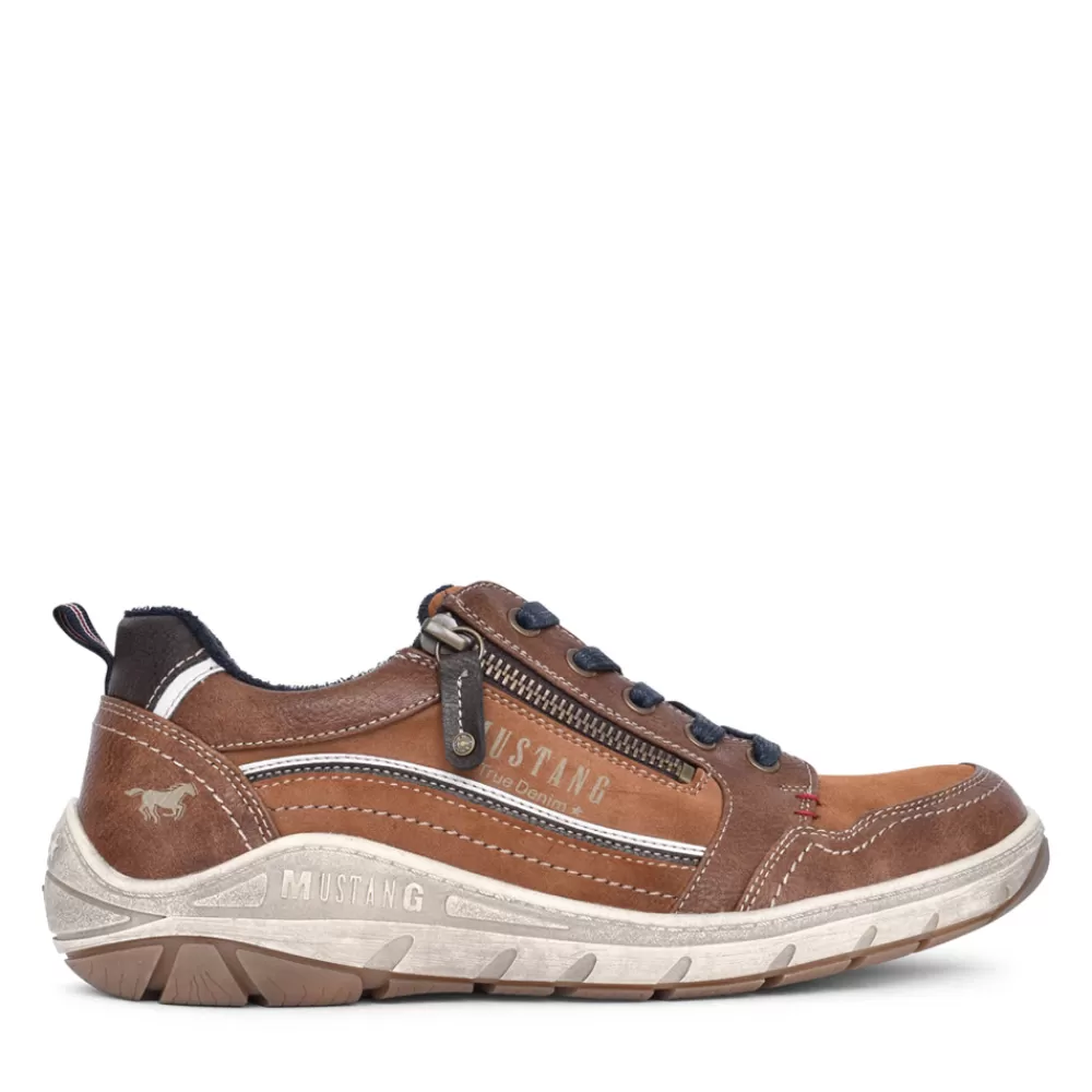 Mens MUSTANG Mens 4160301 Laced Shoe In Tan