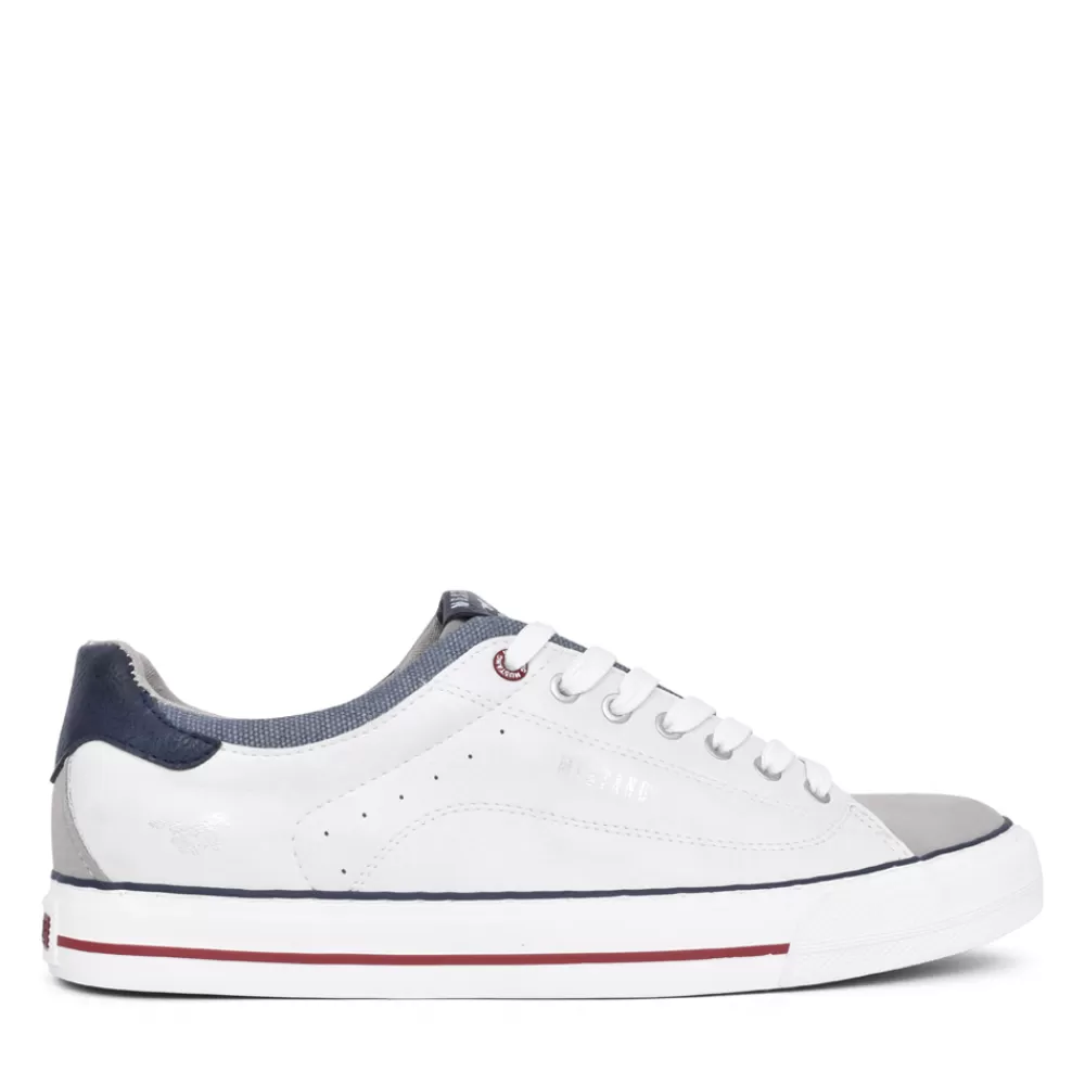 Mens MUSTANG Mens 4180307 Laced Trainer In White