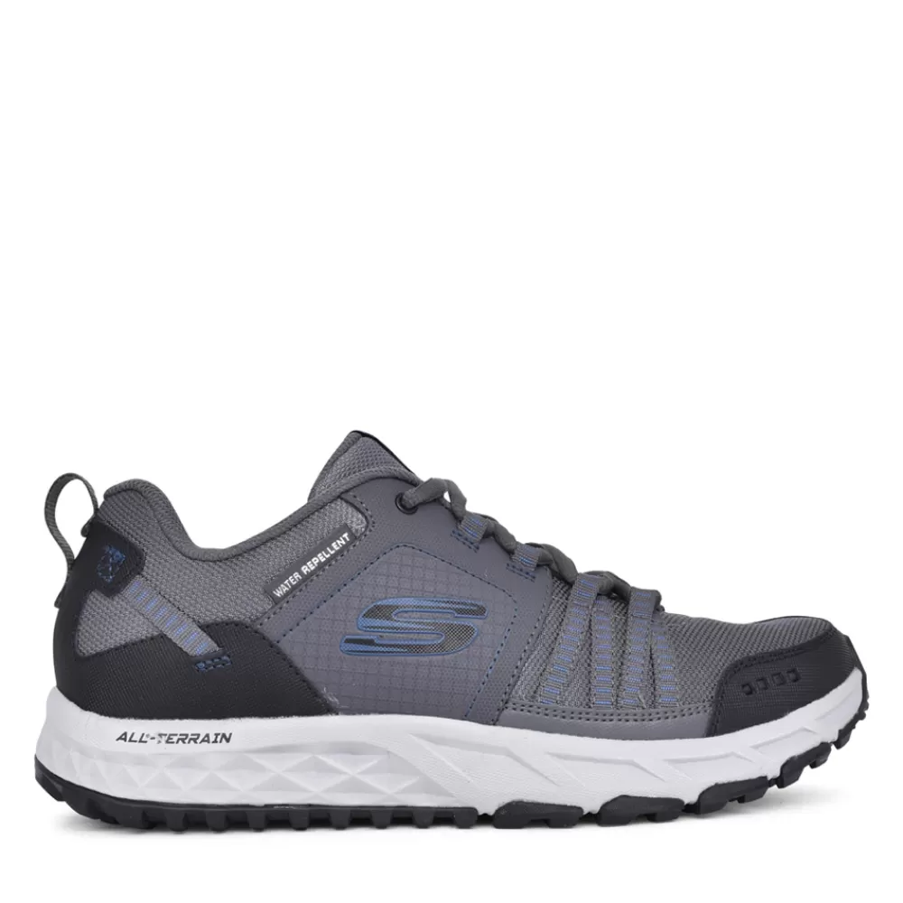 Mens SKECHERS Mens 51591 Escape Plan Laced Walking Shoe In Charcoal