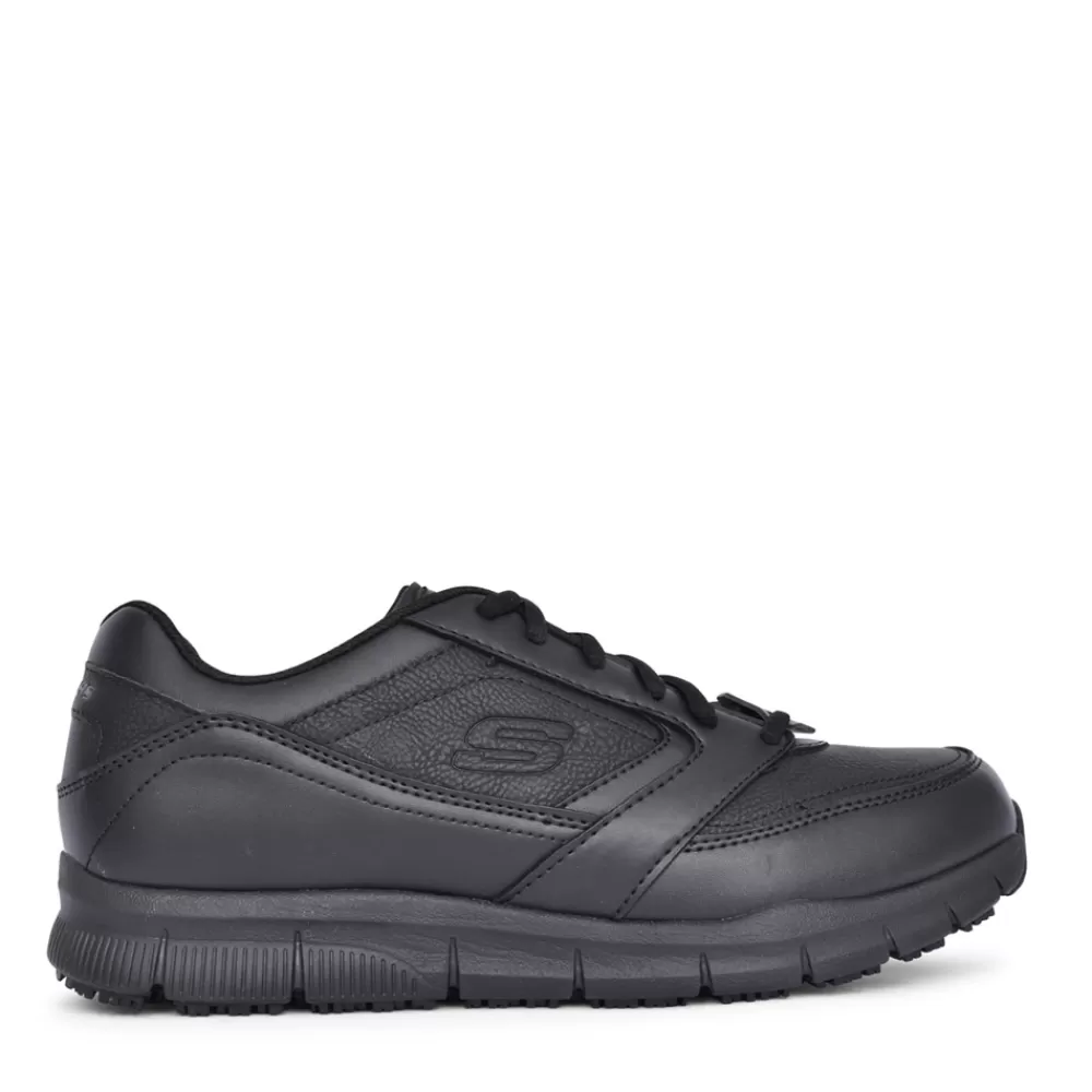 Mens SKECHERS Mens 77156Ec Work Relaxed Fit Trainer In Black