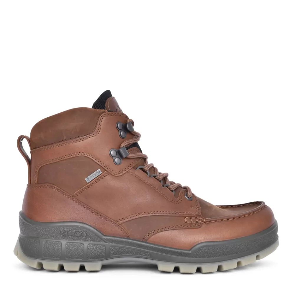 Mens ECCO Men's 831704 Track 25 Lace Up Gortex Boot In Brown In Brown