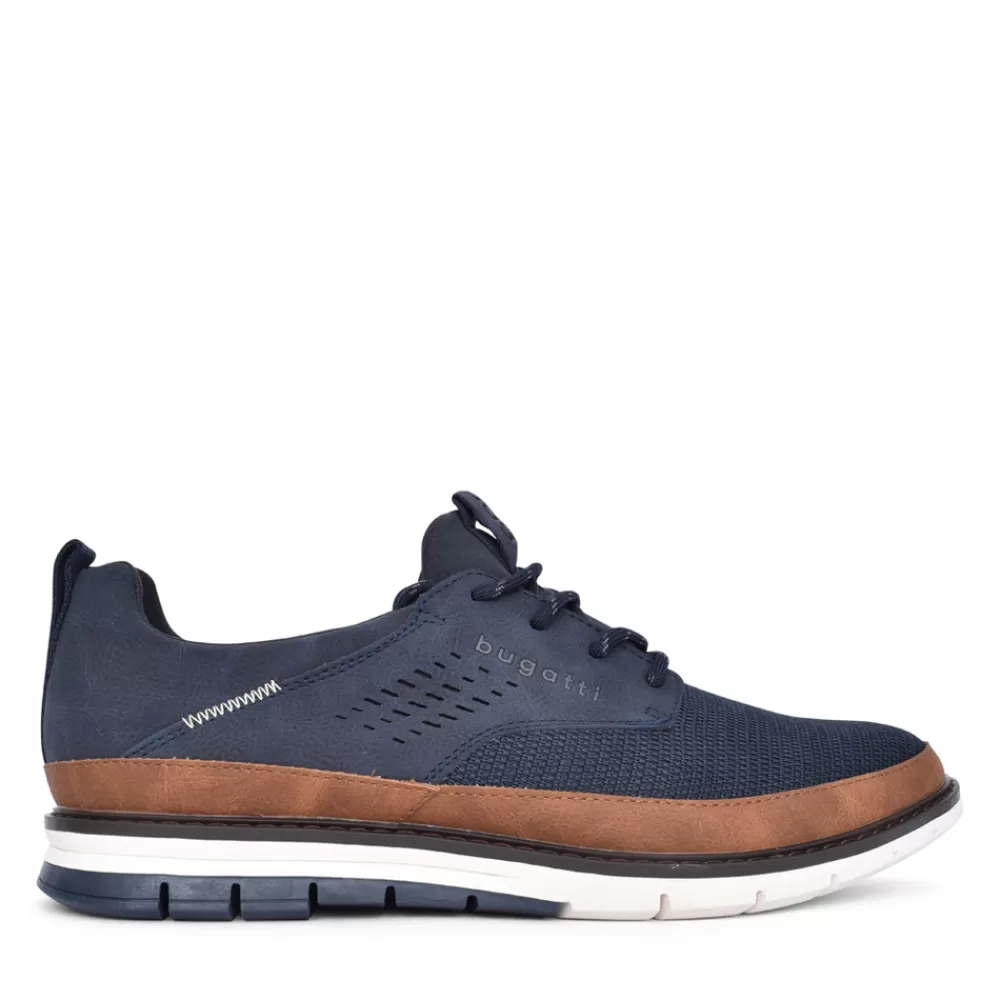 Mens BUGATTI Mens 92562 Sandman Laced Trainer In Navy