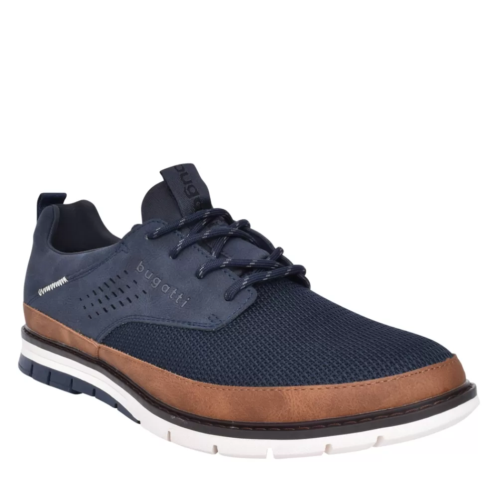 Mens BUGATTI Mens 92562 Sandman Laced Trainer In Navy