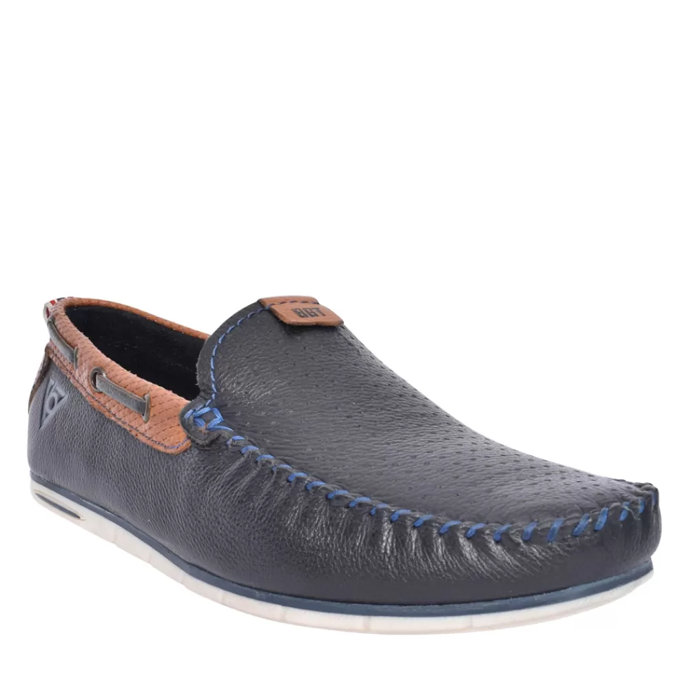 Mens BUGATTI Mens A2X62 Chesley Slip-On Shoe Sho In Navy