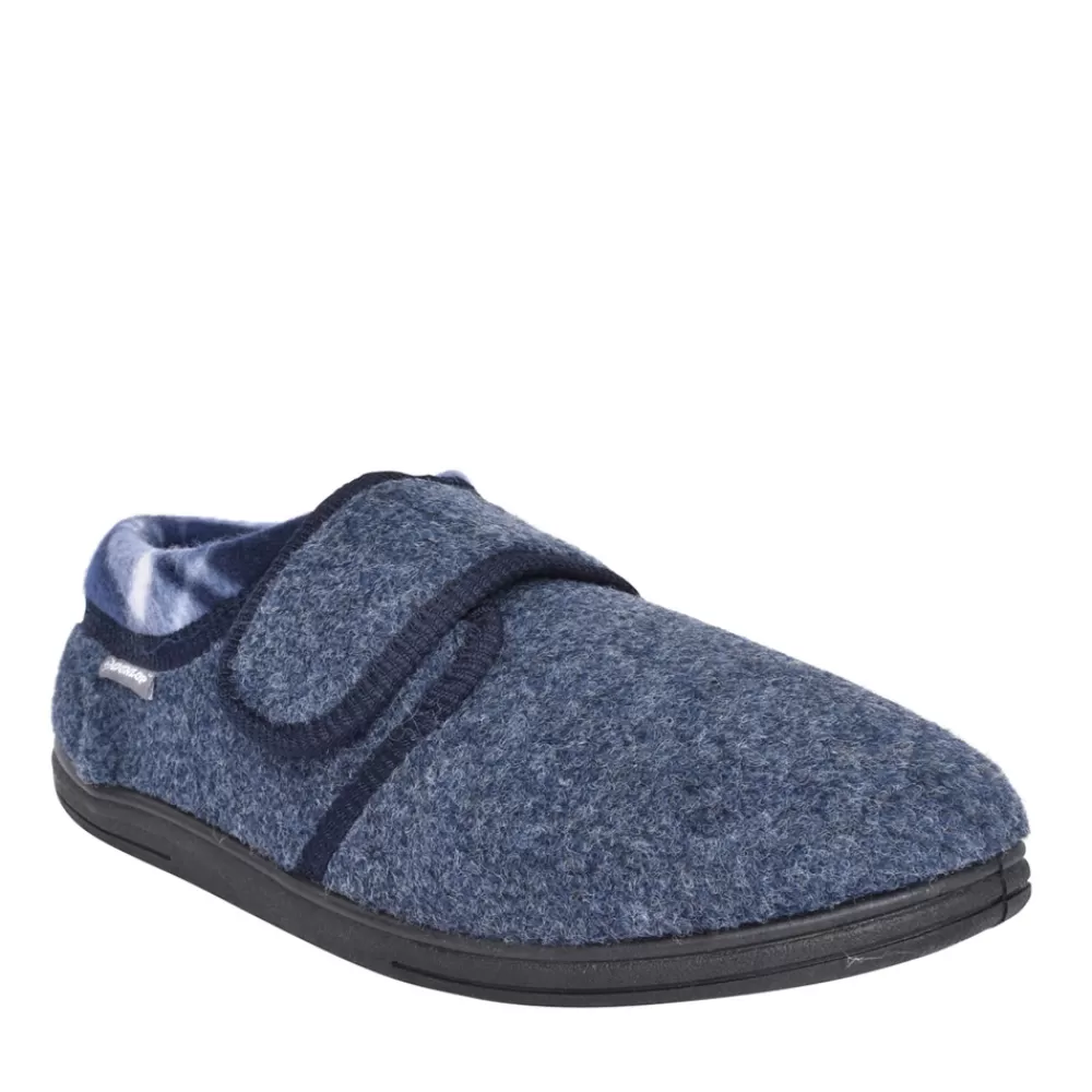 Mens DUNLOP Men's Angus Velcro Slipper In Blue