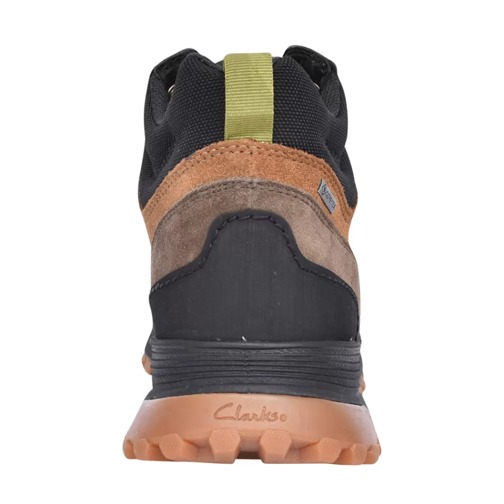 Mens CLARKS Mens Atl Trekhigt Combi G Fit Laced Boot In Olive