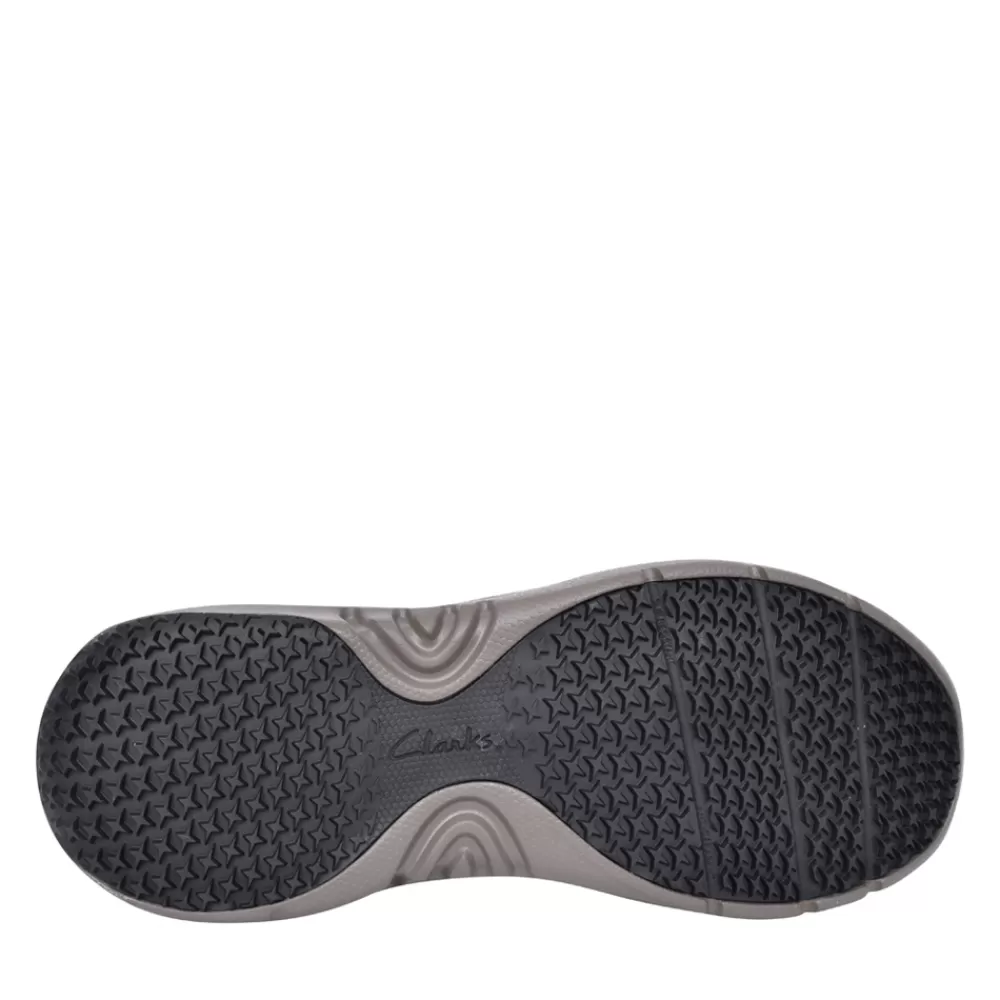 Mens CLARKS Mens Pro Step Beeswax Leather G-Fit Slip-On Shoe In Brown