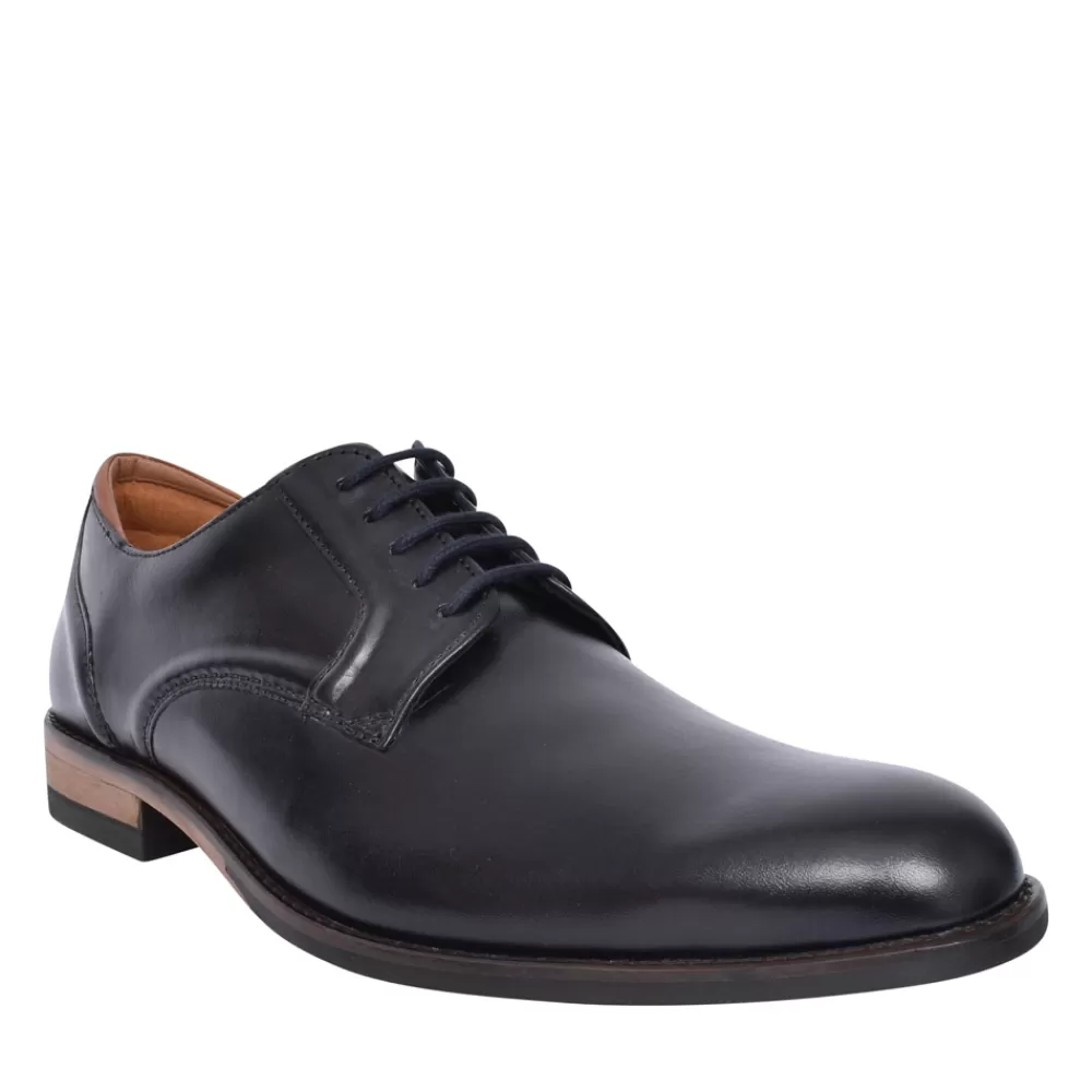 Mens CLARKS Mens Craft Arlo Lace Leather G-Fit Laced Shoe In Navy