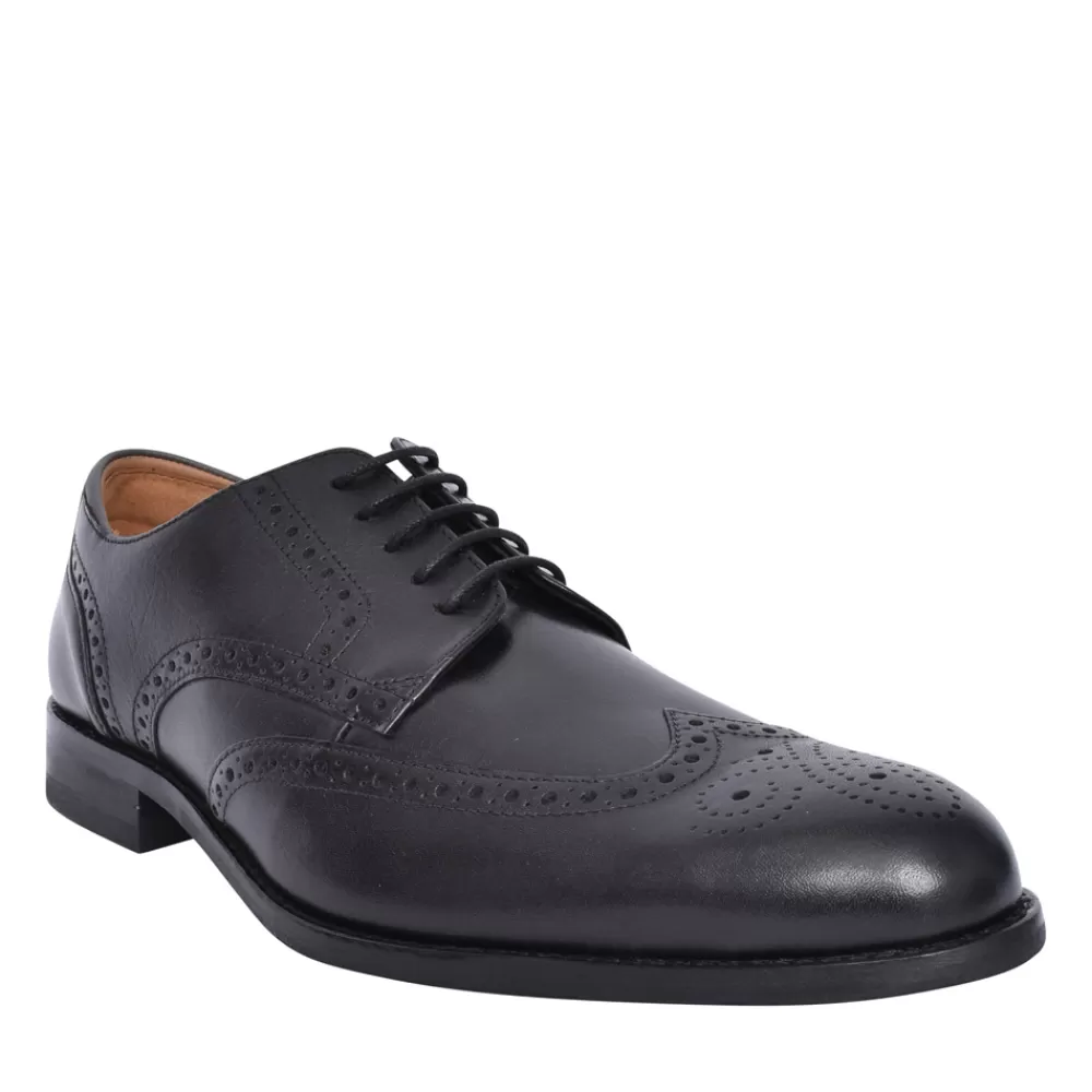 Mens CLARKS Mens Craft Arlo Limit Leather G-Fit Laced Shoe In Black