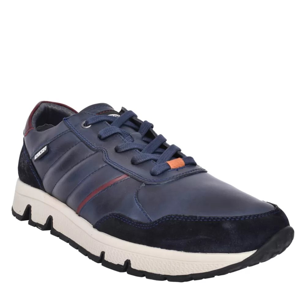 Mens PIKOLINOS Mens Ferrol Leather Trainer In Navy