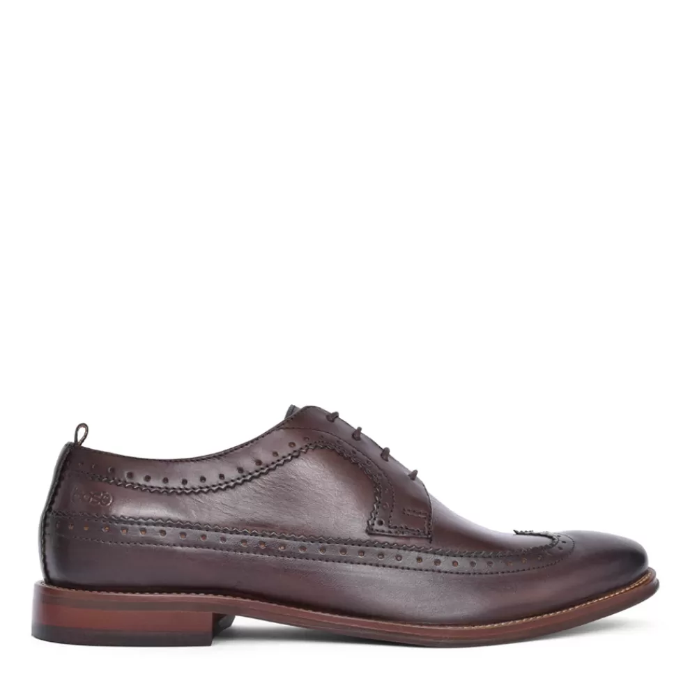 Mens BASE LONDON Men's Havisham Brogue Shoe In Brown