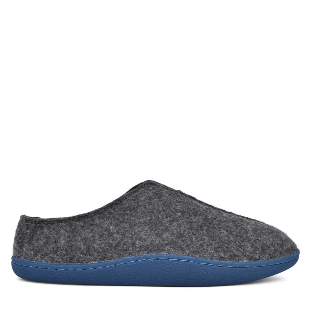 Mens CLARKS Mens Home Mule G-Fit Mule In Dark Grey