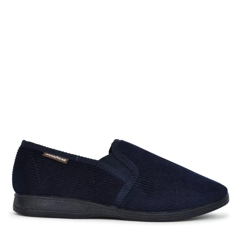 Mens GOODYEAR Mens Humber Kmg100 Memory Foam Slipper In Navy