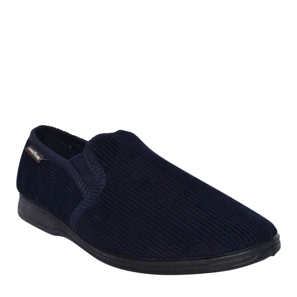 Mens GOODYEAR Mens Humber Kmg100 Memory Foam Slipper In Navy