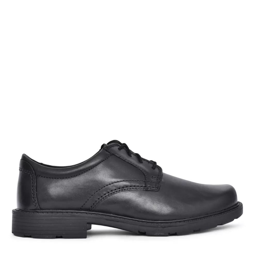 Mens CLARKS Mens Kerton Lace Leather G-Fit Shoe In Black