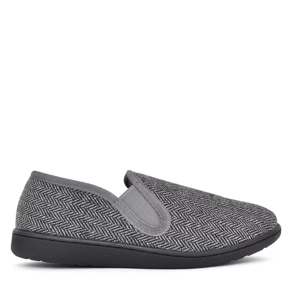 Mens CLARKS Mens King Ease G-Fit Slipper In Grey